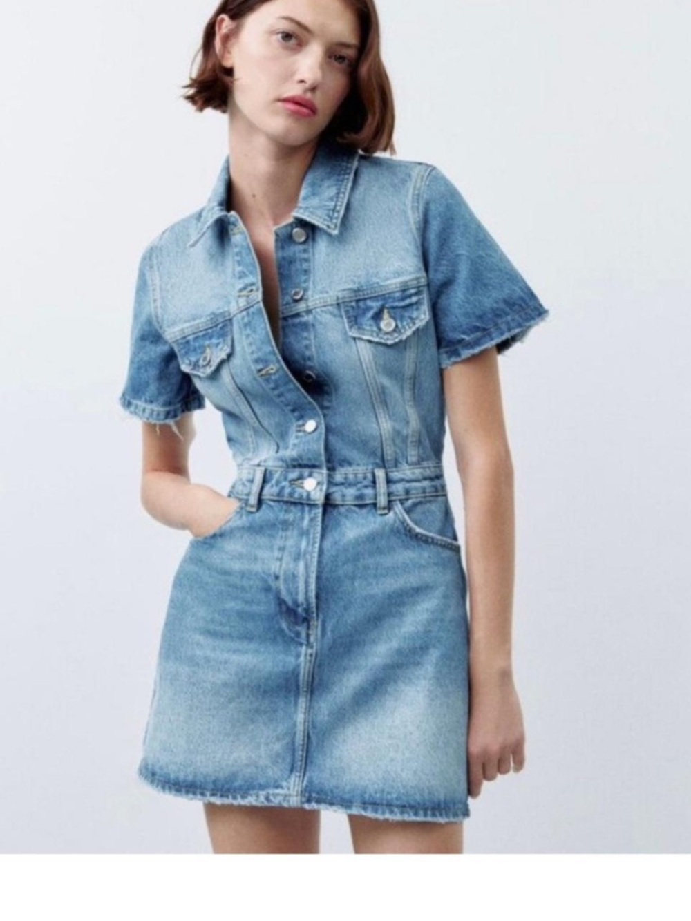 Zara light blue denim jacket